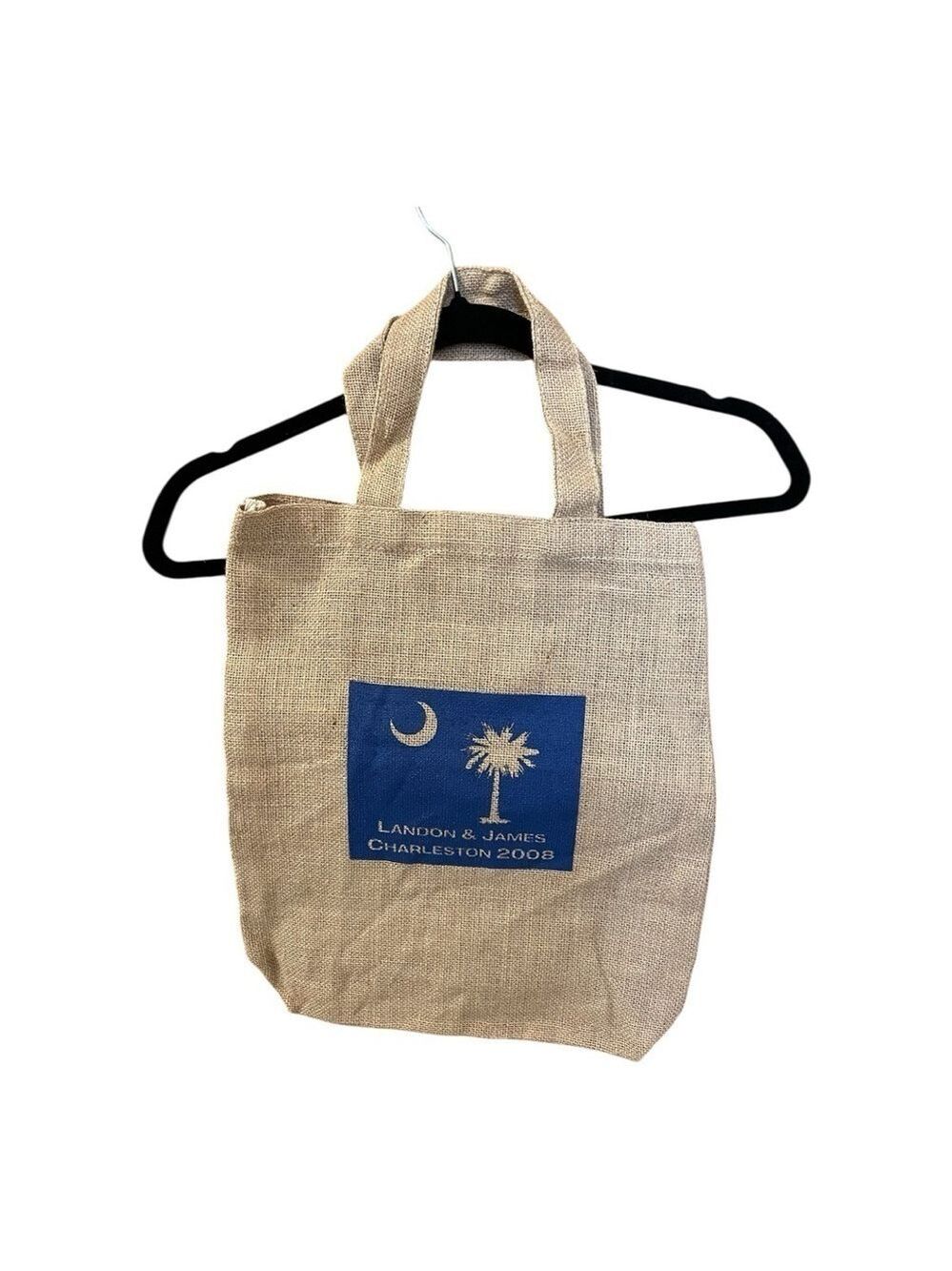 Landon & James 2008 Burlap Tote Bag, Southern Charm of Charleston, 2008, NWOT.